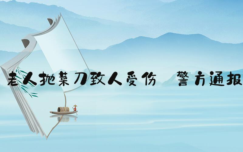 老人抛菜刀致人受伤 警方通报